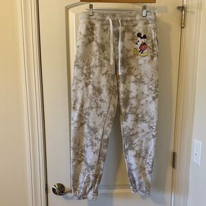 Disney Gray Tie-Dye Joggers with Mickey Mouse